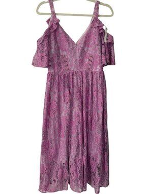 Nwt Asos Pink Lace Midi Dress Size 6
